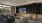 a living room with a large screen